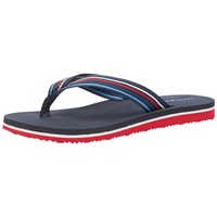 Tommy Hilfiger Damen Flip Flops Stripes Beach Sandal Badeschuhe, Blau (Red White Blue), 36