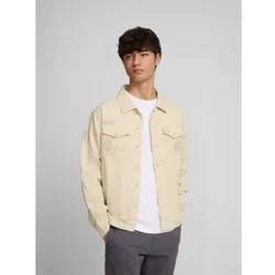 Silbon für Herren. 131115 Over-Shirt getragen beige Flecken (L), Lässig, Baumwolle, Langarm