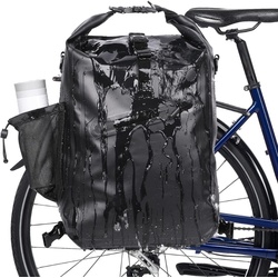 vokarala Fahrradtasche 3 in 1 fahrradtasche für gepäckträger rucksack 20L schwarz