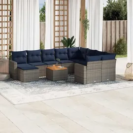 vidaXL Gartensofa-Set 11-tlg. grau