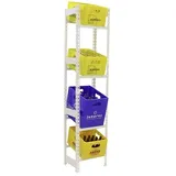 Simonrack Simonbottle Getränkekistenregal Bottleclick  (H x B x T: 200 x 40 x 30 cm, Traglast Einlegeboden: 100 kg, Anzahl Böden: 4 Stk., Stecken, Weiß)