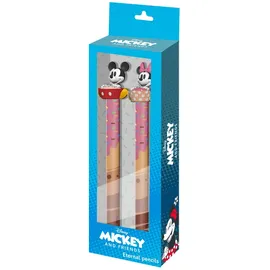 Disney Micky und Minnie Mix-Set mit 2 Ewigen Bleistiften, Blau, 9,5 x 23 cm