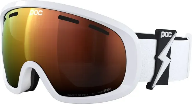 POC FOVEA MID Schneebrille 2026 blixten white/partly sunny orange