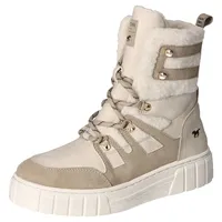 Mustang Winterboots, Schnürboots, Plateauboots, Snowboots mit Anziehlasche Gr. 38, beige , 71900152-38