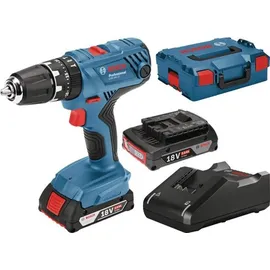 Bosch GSB 18V-21 Professional inkl. 2 x 2 Ah + L-Boxx 06019H1107