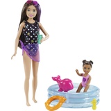 Barbie Skipper Babysitters Inc. Pool-Spielset mit Baby-Puppe und Pool