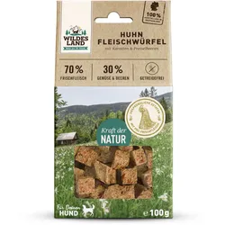 Wildes Land Fleischwürfel Hunde Snack WL Fleischwürfel Huhn 100g Hunde Snack