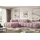 altdecor Ecksofa, Rosa, Textil, 6-Sitzer, L-Form, Ottomane links, 289x176 cm, Wohnzimmer, Sofas - Couches, Wohnlandschaften, Ecksofas