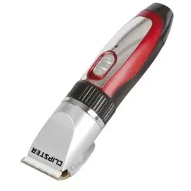 Clipster Akkuschermaschine Sonic Rot/Schwarz 4 Aufsteckkämme