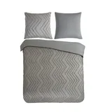 PURE luxury collection Bettwäsche »Zigzag«, Trocknet schnell, grau