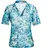 GOLDNER Sommerkleid Mini Gemustert Blau 46