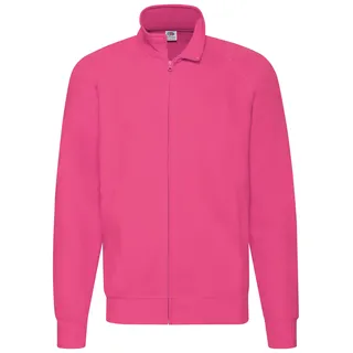 Fruit of the Loom, LIGHTWEIGHT SWEAT JACKET - Leichte Herren Sweatjacke, unbrushed, fuchsia, XL