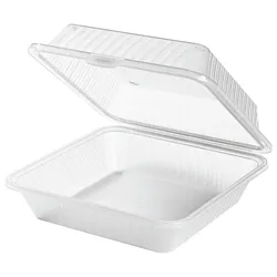 Contacto Menüschale Eco-Takeout 23 x 23,5 x 9,5 cm, weiß