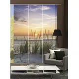 HOME WOHNIDEEN Evening Schiebegardine 60 x 245 cm natur 3 St.