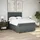 vidaXL Boxspringbett mit Matratze Dunkelgrau 140x200 cm Stoff