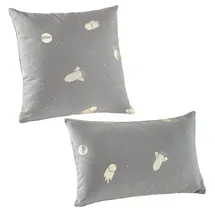 Howa 2er Set Kissenbezug aus Baumwolle (grau)