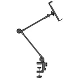 RWEUOQ Tablet-Halterung Tablet Ständer Halterung, Verstellbarer Tablet-Halter für Schreibtisch, (bis 10,20 Zoll, Flexibler Tablet-Halter für Bett, 1-tlg., Tablet Ständer mit Drehbarem Metallarm, 360° Drehbar, Höhenverstellbar, Schwenkarm, Tischklemme) schwarz