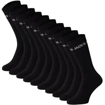 JACK & JONES JACK - JACBASIC LOGO TENNISSOCK, Baumwollmischung, Logo, Schwarz 33-37