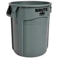 Rubbermaid PROREGAL Mülleimer, Grau Metall, Rund, 49.5x58.1x49.5 cm, Küchen,