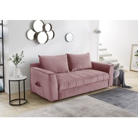 Jockenhöfer Gruppe Schlafsofa »Rick«, Platzsparendes Sofa mit Gästebettfunktion, Federkernpolsterung rosa