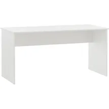 MÖBELPARTNER 500 Schreibtisch weiß rechteckig, Wangen-Gestell weiß 150,0 x 65,0 cm