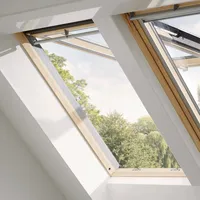 VELUX Klapp-Schwingfenster GPL MK04 2384 weiß lackiert ENERGIE Titanzink 78 x 98