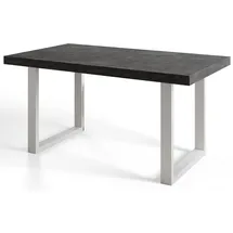 alpi möbel LOFT-U 140-240 x 77 x 80 cm dunkelgrau/weiß