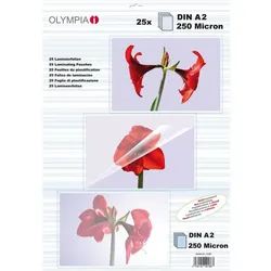 Olympia Laminierfolien DIN A2 - 25 Laminierfolien mit 250 micron