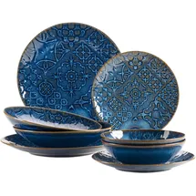 Mäser Trad. Tiles Kombiservice 8-tlg. blau