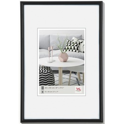 walther + design Galeria Kunststoff Bilderrahmen, schwarz, 13 x18 cm