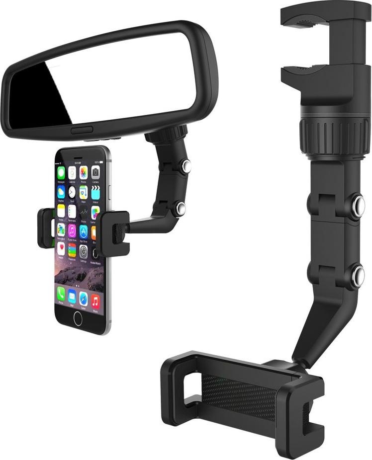Hurtel Mobile phone holder for the rearview mirror/car - Black, Smartphone Halterung, Schwarz
