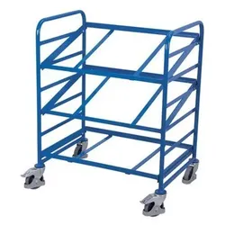 Eurokastenwagen aus Stahl, 3 neigbare + offene Ebenen