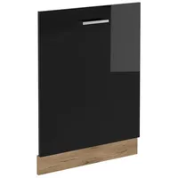 Vicco Geschirrspülblende R-Line, Schwarz Hochglanz, 60 cm ohne Arbeitsplatte