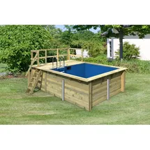 Karibu Rechteckpool 350 x 320 x 125 cm inkl. Terrasse