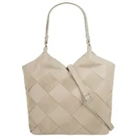 Samantha look Shopper, echt Leder, Made in Italy beige|braun