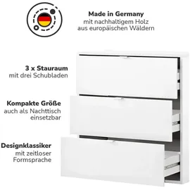 mokebo Highboard 80 x 73 x 40 cm Weiß