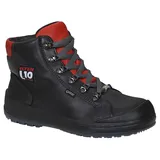 ELTEN DELUXE GTX Mid ESD S3 CI, Herren, Leder, Stahlkappe, leicht, sportlich, Schwarz/Rot, Größe: 47