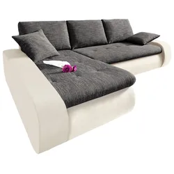 Ecksofa TRENDMANUFAKTUR "Indie, modern und bequem, Materialmix, OTTOs Choice, L-Form", braun (creme, beige, braun), B:269cm H:86cm T:169cm, Sofas, wahlweise XL oder XXL