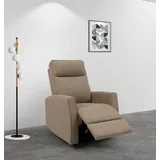 otto home Relaxsessel KAYLI mit Schaukel-, Dreh und Liegefunktion, Webstoff, Federkern, Lesesessel, TV-Sessel mit Reclinerfunktion, 360° drehbar braun