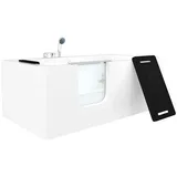 AcquaVapore Badewanne Seniorenwanne mit Tür S15-L-ALL 160x85cm, (1-tlg), mit Ablaufgarnitur weiß