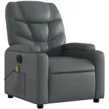 vidaXL Massagesessel Elektrisch Kunstleder 89 x 100 x 89 cm Grau