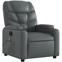 vidaXL Massagesessel Elektrisch Kunstleder 89 x 100 x 89 cm Grau