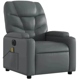 vidaXL Massagesessel Elektrisch Kunstleder 89 x 100 x 89 cm Grau