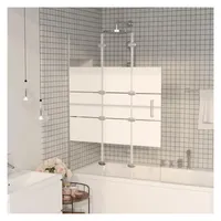 vidaXL Faltbare Duschkabine ESG 100x140 cm Weiß