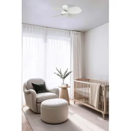 faro BARCELONA Klover 80 cm Deckenventilator Weiß