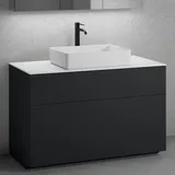 neoro n50 Unterschrank B: 120 cm mit 2 Auszügen, Waschtisch B: 58 cm weiß matt, B: 120.5 BN0065WM+BN0444BM+BN0404WH