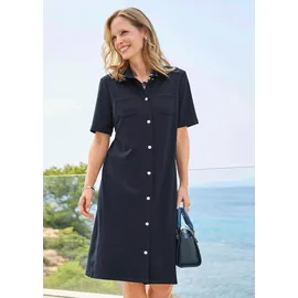 GOLDNER Polokleid Kleid Marine 40