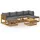 vidaXL Garten-Lounge-Set 7-tlg. grau