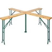 Tectake tectake® Stehtisch klappbar und standfest, bodenschonende Kunststofffüße, 241 x 241 x 103 cm