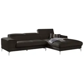 W.Schillig Eckcouch Leder 3-Sitzer Braun